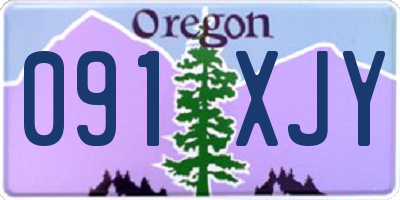OR license plate 091XJY