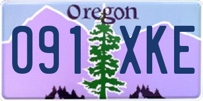 OR license plate 091XKE