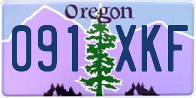 OR license plate 091XKF
