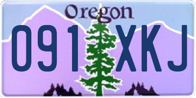 OR license plate 091XKJ