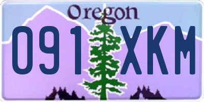 OR license plate 091XKM