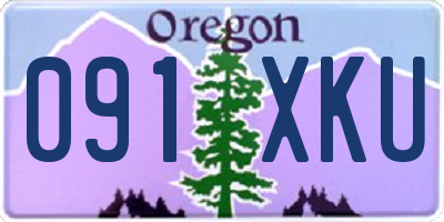 OR license plate 091XKU