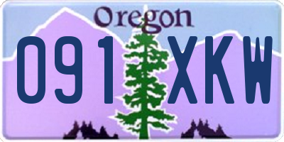 OR license plate 091XKW