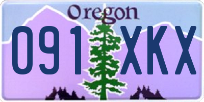 OR license plate 091XKX
