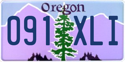 OR license plate 091XLI