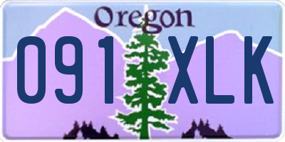 OR license plate 091XLK