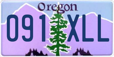 OR license plate 091XLL
