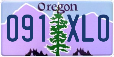 OR license plate 091XLO