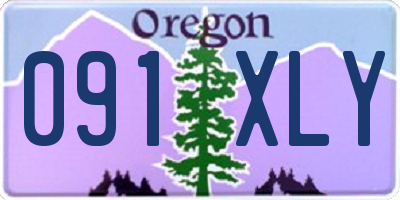 OR license plate 091XLY