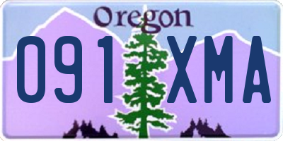 OR license plate 091XMA