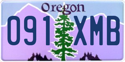 OR license plate 091XMB