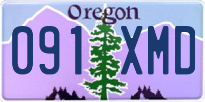 OR license plate 091XMD