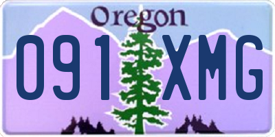 OR license plate 091XMG