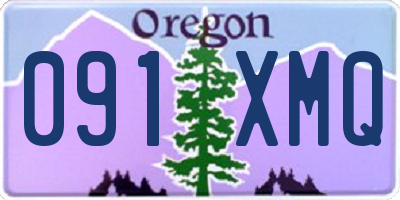 OR license plate 091XMQ