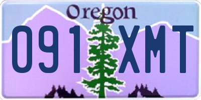OR license plate 091XMT