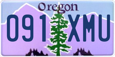 OR license plate 091XMU