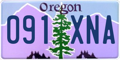 OR license plate 091XNA