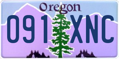 OR license plate 091XNC