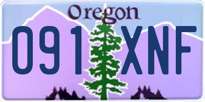 OR license plate 091XNF