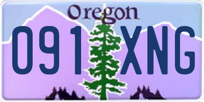 OR license plate 091XNG