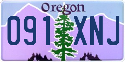 OR license plate 091XNJ