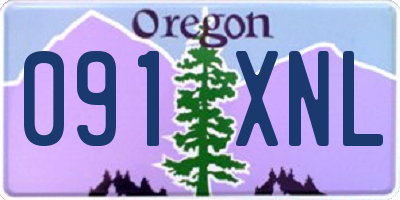 OR license plate 091XNL