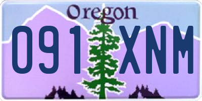 OR license plate 091XNM