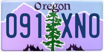 OR license plate 091XNO