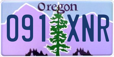 OR license plate 091XNR