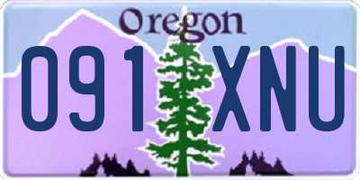 OR license plate 091XNU