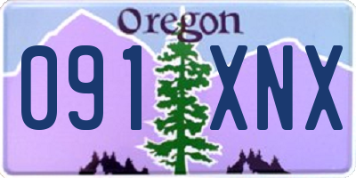 OR license plate 091XNX