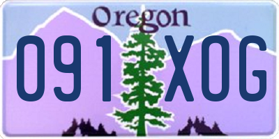 OR license plate 091XOG