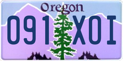 OR license plate 091XOI