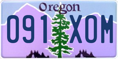 OR license plate 091XOM