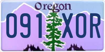 OR license plate 091XOR