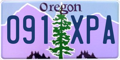 OR license plate 091XPA