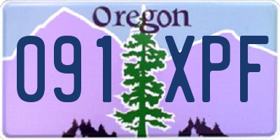 OR license plate 091XPF