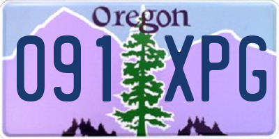 OR license plate 091XPG
