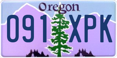 OR license plate 091XPK