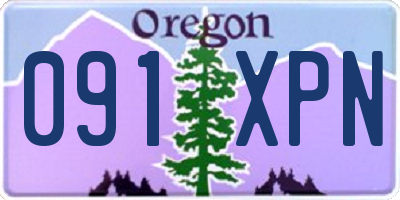 OR license plate 091XPN