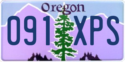 OR license plate 091XPS