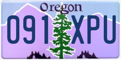 OR license plate 091XPU