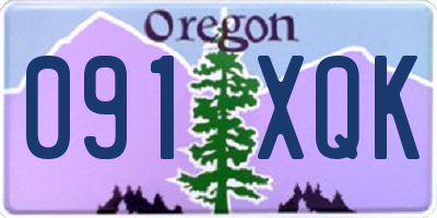 OR license plate 091XQK