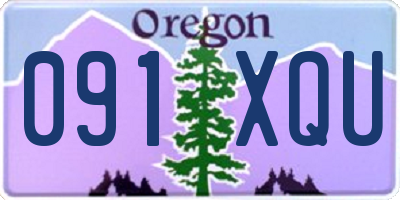 OR license plate 091XQU