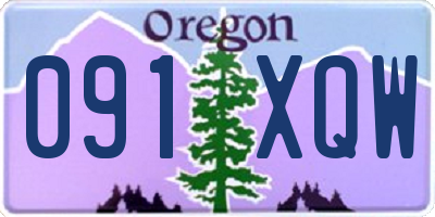 OR license plate 091XQW