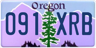 OR license plate 091XRB