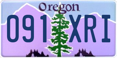 OR license plate 091XRI