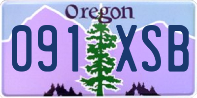 OR license plate 091XSB