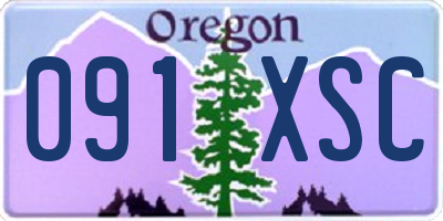 OR license plate 091XSC