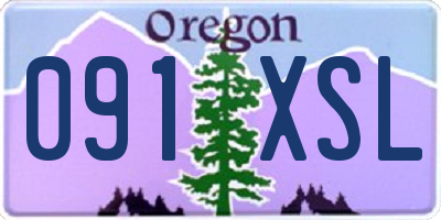 OR license plate 091XSL